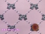 画像2: noraシリーズ　パールリボン　パール・りぼん柄　インクジェットプリント　シーチング生地 (2)