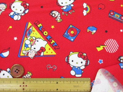 画像1: サンリオ　ハローキティ　ミュージック柄　オックス生地