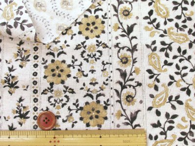 画像1: marucopartsさんのプロデュース Saha by maruco parts サハ バイ まるこパーツ　フラワー・花柄　綿麻シーチング生地 エアータンブラーワッシャー加工