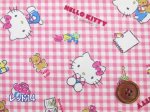 画像5: サンリオ　ハローキティ　ギンガムチェック柄　オックス生地 (5)