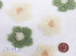 画像2: 可愛い ふわふわフラワー　フリースジャガード生地　※メール便発送は長さ５０ｃｍまで (2)