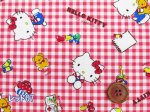 画像2: サンリオ　ハローキティ　ギンガムチェック柄　オックス生地 (2)