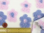 画像7: 可愛い ふわふわフラワー　フリースジャガード生地　※メール便発送は長さ５０ｃｍまで (7)