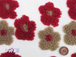 画像8: 可愛い ふわふわフラワー　フリースジャガード生地　※メール便発送は長さ５０ｃｍまで (8)