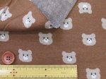 画像7: 可愛い 80cm幅 ベアーフェイス クマ柄 ジャガードニット生地 (7)