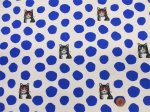 画像6: NekoNoe K from 30 SEWINGPINS ×echino　CATDOT　ネコ・猫・ドット柄　綿麻キャンバス生地 (6)