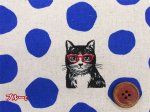 画像5: NekoNoe K from 30 SEWINGPINS ×echino　CATDOT　ネコ・猫・ドット柄　綿麻キャンバス生地 (5)