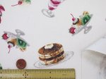 画像4: レトロ喫茶　パフェ・ソーダ・ホットケーキ柄　オックス生地　ラミネート　つや消し (4)