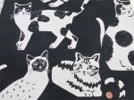 画像3: NekoNoe K from 30 SEWINGPINS ×echino　CATCAT　ネコ・猫・大柄　綿麻キャンバス生地 (3)
