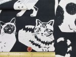 画像4: NekoNoe K from 30 SEWINGPINS ×echino　CATCAT　ネコ・猫・大柄　綿麻キャンバス生地 (4)