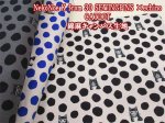 画像1: NekoNoe K from 30 SEWINGPINS ×echino　CATDOT　ネコ・猫・ドット柄　綿麻キャンバス生地 (1)