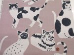 画像9: NekoNoe K from 30 SEWINGPINS ×echino　CATCAT　ネコ・猫・大柄　綿麻キャンバス生地 (9)