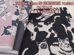 画像1: NekoNoe K from 30 SEWINGPINS ×echino　CATCAT　ネコ・猫・大柄　綿麻キャンバス生地 (1)