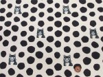 画像3: NekoNoe K from 30 SEWINGPINS ×echino　CATDOT　ネコ・猫・ドット柄　綿麻キャンバス生地 (3)