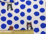 画像7: NekoNoe K from 30 SEWINGPINS ×echino　CATDOT　ネコ・猫・ドット柄　綿麻キャンバス生地 (7)