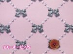 画像2: noraシリーズ　パールリボン　パール・りぼん柄　インクジェットプリント　シーチング生地　ラミネート つや消し (2)