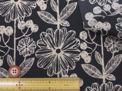 画像1: 撥水加工　プレシャスフラワー　フラワー・花柄　ナイロンタスラン生地