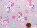 画像5: ゆめかわ　キャンディーポップユニコーン　ユニコーン・ハート柄　オックス生地　コスモテキスタイル (5)