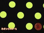 画像5: ブラックベース　蛍光カラー　ネオン　20mmドット　ドット・水玉柄　オックス生地 (5)