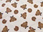 画像3: クマとクッキー　くま・チョコチップクッキー・動物柄　オックス生地 (3)