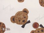 画像2: クマとクッキー　くま・チョコチップクッキー・動物柄　オックス生地 (2)