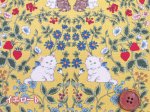画像5: キャットフラワー　ネコ・ダマスク・花柄　コットンリネンキャンバス生地 (5)