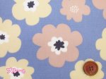 画像2: 新色追加!! ファンシーポップフラワー フラワー・花柄 オックス生地　ラミネート　つや消し (2)