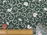 画像4: 和柄　唐草模様と猫　ネコ・唐草柄　ドビー生地 ラミネート　つや消し コスモテキスタイル (4)
