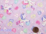 画像5: ゆめかわ キャンディーポップユニコーン ユニコーン・ハート柄 オックス生地 全針キルト コスモテキスタイル (5)