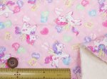 画像4: ゆめかわ キャンディーポップユニコーン ユニコーン・ハート柄 オックス生地 全針キルト コスモテキスタイル (4)