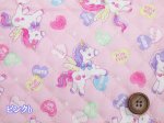 画像2: ゆめかわ キャンディーポップユニコーン ユニコーン・ハート柄 オックス生地 全針キルト コスモテキスタイル (2)