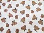 画像3: クマとクッキー くま・チョコチップクッキー・動物柄 オックス生地 ラミネート つや消し (3)