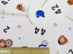 画像4: お気に入りシリーズ　ベースボール ミット バット ボール スポーツ 野球柄 オックス生地 (4)