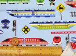 画像7: お気に入りシリーズ　電車と踏切 トレイン 電車柄 オックス生地 (7)