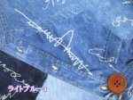 画像2: デニムパッチ英字 英字・デニム柄　オックス生地 (2)