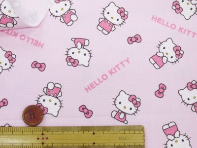 画像2: サンリオ ハローキティ ベーシックリボン柄　オックス生地