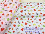 画像1: タコさんウインナー　おべんとう・おかず柄 シーチング生地　コスモテキスタイル (1)