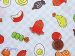 画像2: タコさんウインナー　おべんとう・おかず柄 シーチング生地　コスモテキスタイル (2)