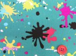 画像11: スプラッシュペイント　ペンキ・インク柄　オックス生地 (11)