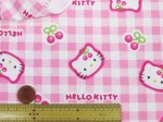 画像4: サンリオ　ハローキティ チェリー・チェック柄 オックス生地 (ピンク) (4)