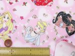 画像4: ディズニー プリンセス シンデレラ・ラプンツェル・マーメイド柄 オックス生地 ラミネート つや消し (4)