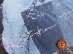 画像2: デニムパッチ英字 英字・デニム柄　オックス生地 ラミネート つや消し (2)