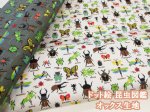 画像1: ドット絵 昆虫図鑑 カブトムシ・クワガタ・カマキリ・昆虫柄 オックス生地 (1)