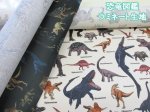 画像1: 恐竜図鑑　ダイナソー・恐竜柄　オックス生地　ラミネート　つや消し (1)