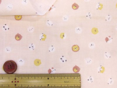 画像2: アニマルシリーズ 動物柄 ダブルガーゼ生地