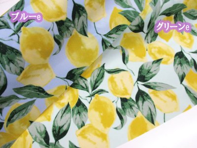 画像2: 撥水加工 シンプルレモン れもん柄　ナイロンオックス生地
