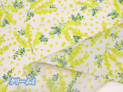 画像2: 撥水加工 シンプルミモザ ミモザ柄　ナイロンオックス生地