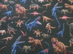 画像6: 恐竜図鑑　ダイナソー・恐竜柄　オックス生地 全針キルト (6)