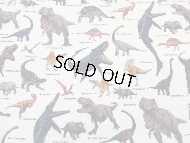 画像3: 恐竜図鑑　ダイナソー・恐竜柄　オックス生地 全針キルト (3)