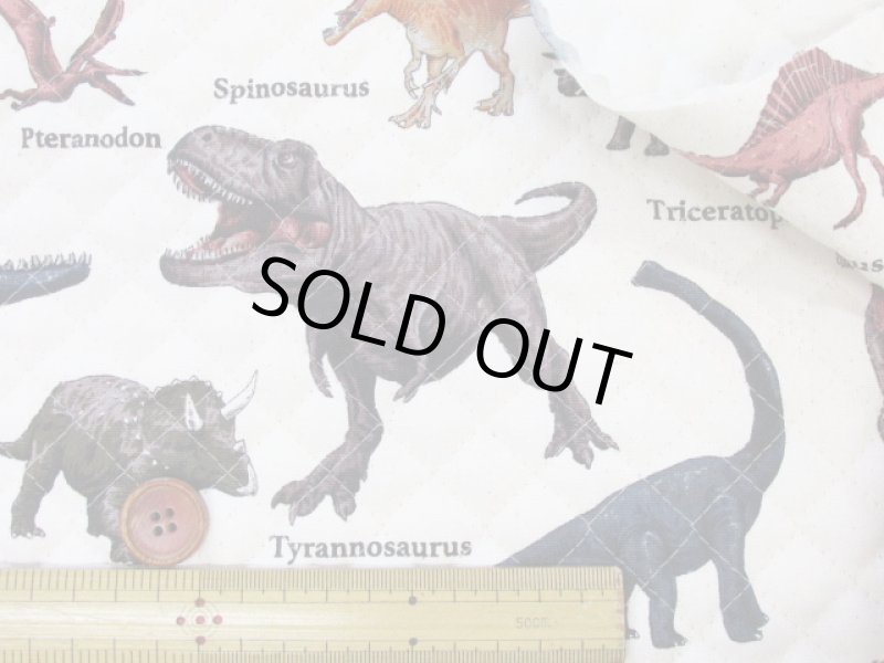 画像4: 恐竜図鑑　ダイナソー・恐竜柄　オックス生地 全針キルト (4)